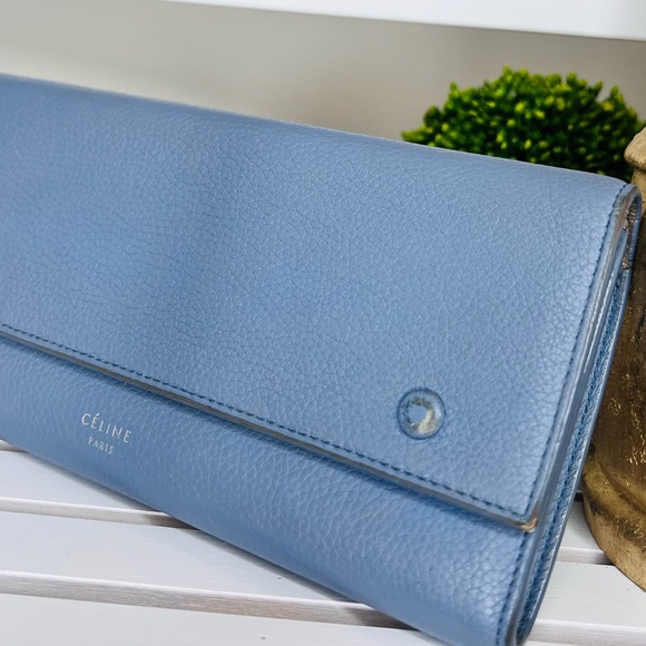 100% authentic Celine blue leather wallet - Picture 3 of 16